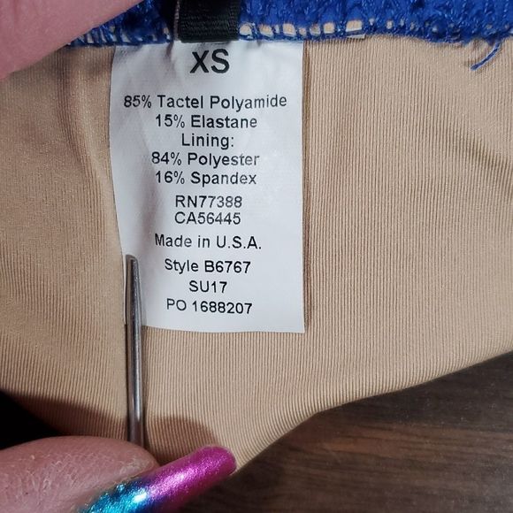 J. Crew Ruched B6767 Tankini Swim Top, M, Bistro Blue - Picture 4 of 6